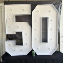 4ft "50" Marquee Numbers. 