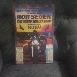 Bob Seeger Poster With 4 Ticket Stubs