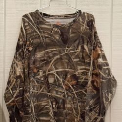 Real Tree Game Winner Camouflage Camo Shirt Mens 2XL Max 4 Long Sleeve | 26x27”