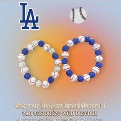 Baseball dodgers bracelets