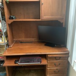 Free-Ethan Allen Country Crossings Computer Desk and Printer Cabinet