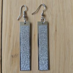 Retro Glitter Strip Earrings Bohemian Drop Earrings 3". Stylish Party Wear! 