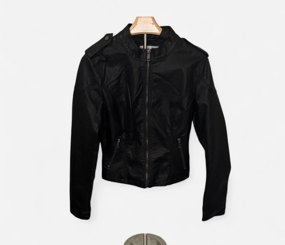 Women's Black Pleather Jacket SM/MED/LG Available