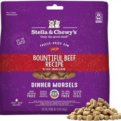 Stella & Chewy's Freeze-Dried Raw Cat Dinner Morsels - Premium Beef Recipe with 98% Grass-Fed Meat & Organs - Natural Grain-Free Cat & Kitten Food - M
