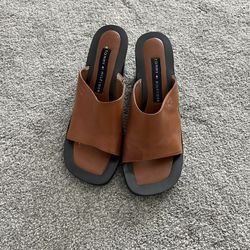 Womens Brown Block Heel Sandals - Work Or Casual - Size 9