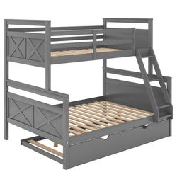 Twin over full bunk bed with trundle 