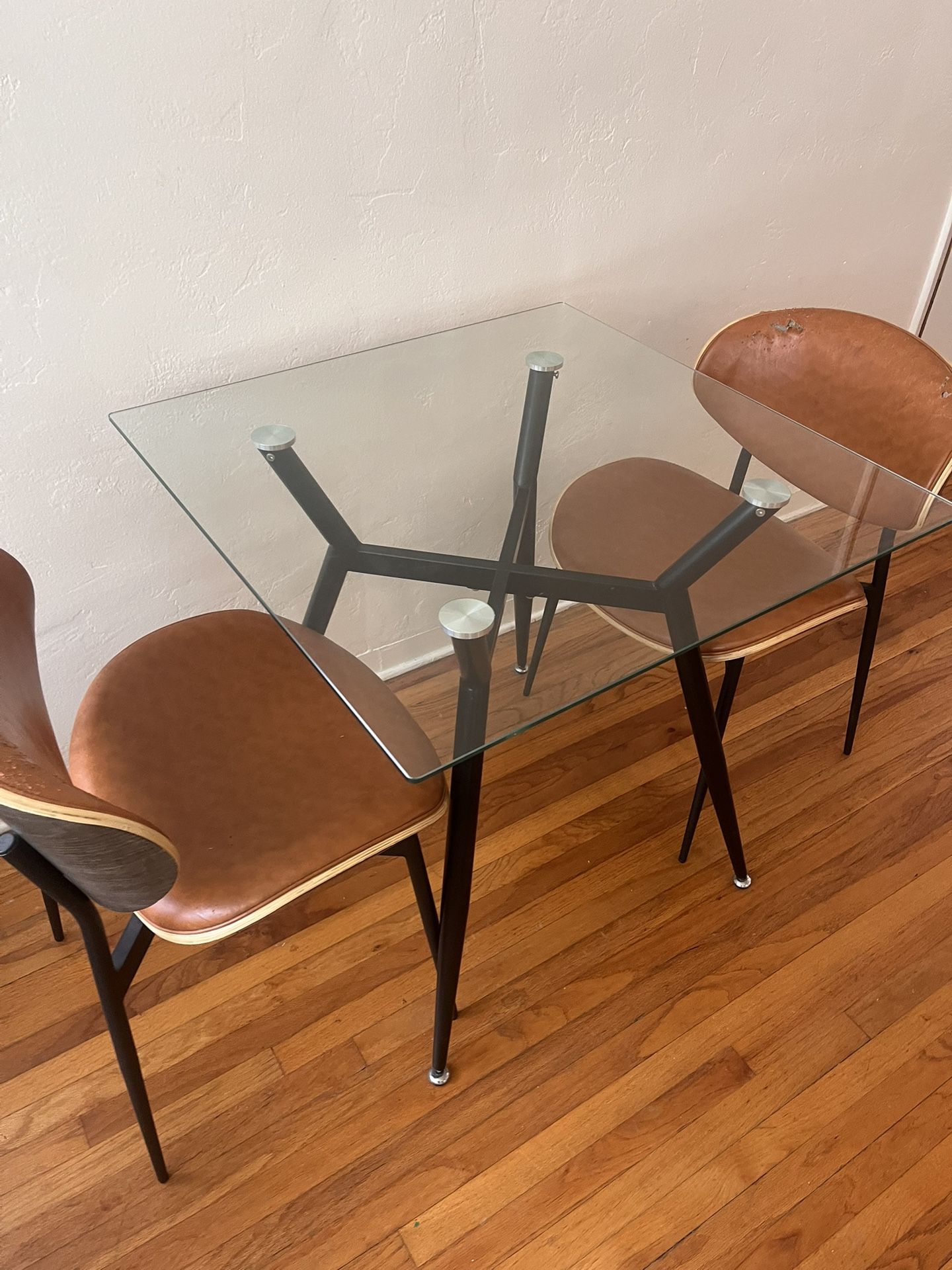 Square Glass Dining Table