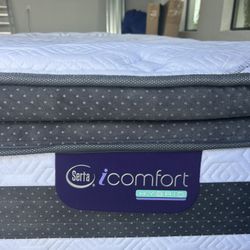 King Serta I Comfort 14 “ pillowtop mattress as like new as it gets I can deliveri or come see first   Retail $2,489 Your Price $575 
