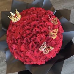 Ramo Buchón Con 100 Rosas
