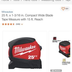 Milwaukee   Tape 25’