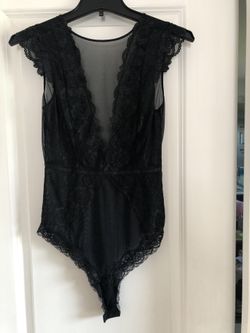 H&M Lace/Mesh Bodysuit