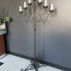 Wrought Iron Floor candle holder - Vintage