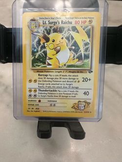 Pokémon  Lt. Surge's Raichu 11/132 Unlimited Holo Rare Gym Challenge Pokemon Card