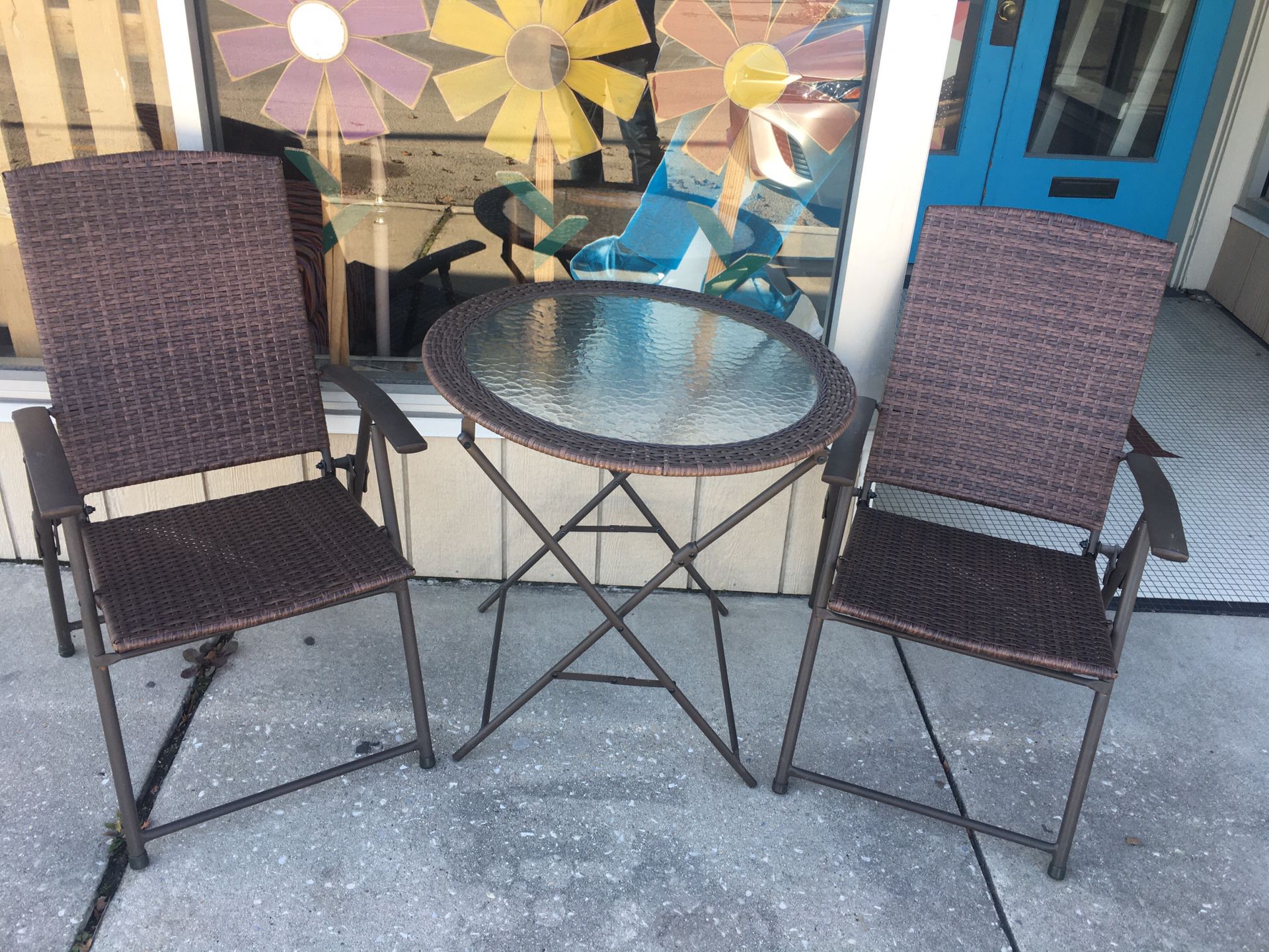 3PC FOLDING OUTDOOR TABLE SET