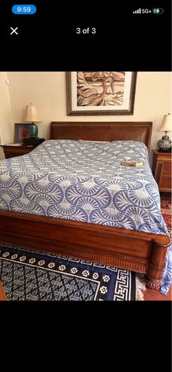 King size Wooden Bed Frame Mattress not included Conroe