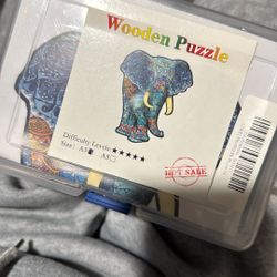 Advanced Wooden Elephant Puzzle