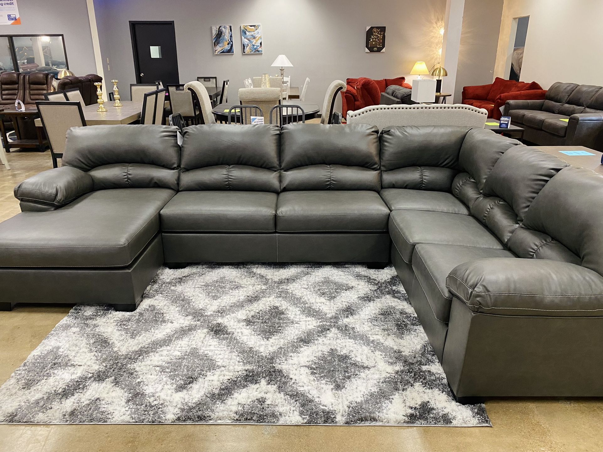 Modern Gray Sectional Sofa Couch, Modular Sectional for Living Room, U Shaped Sofa with Chaise 