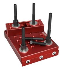 Universal Press Support Block Plate Kit, 30 Ton Hydraulic Shop Press Plates with Adjustable Support Columns, Bearing & Bushing Removal Installation To