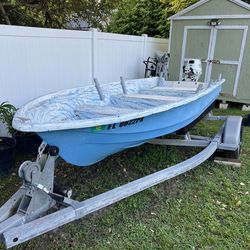 2013 Fiberglass Boat With Suzuki 4 Stroke 15hp