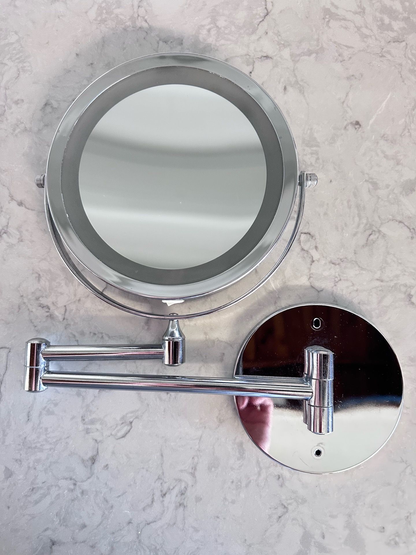 Wall Mounted Double Sided Makeup Mirror with LED Light