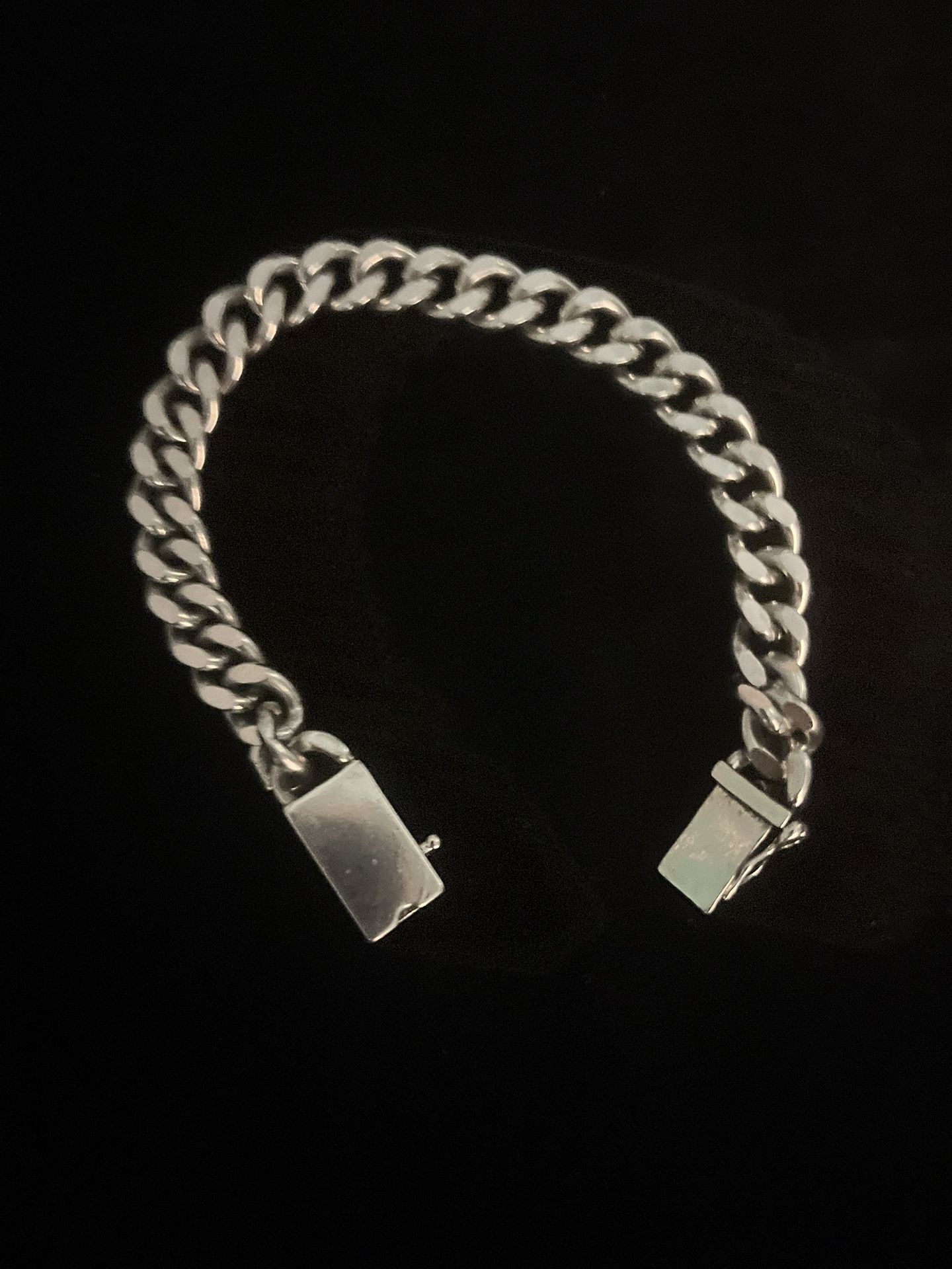 925 Sterling Silver Vintage Cuban Bracelet for you or Someone Special