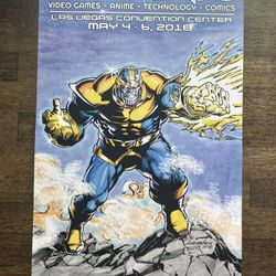 Autographed By Joe Rubenstein Lvl Up Expo 11x17 Poster Thanos