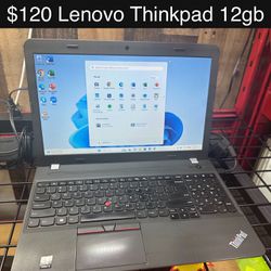 Lenovo Thinkpad Laptop 15” 12gb i3 500gb Windows 11 Includes Charger, Good Battery 