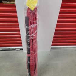 6-feet Square Patio Market Umbrella In Red Fabric, NEW