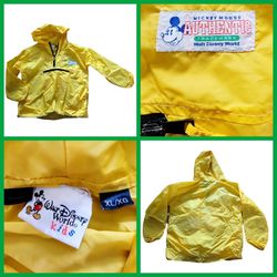 Walt Disney World Kids Mickey Mouse Yellow Pullover Raincoat Size XL.

￼
