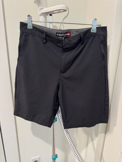 Quiksilver Men’s Shorts Size 30 Black Stretch Chino Casual Walkshorts