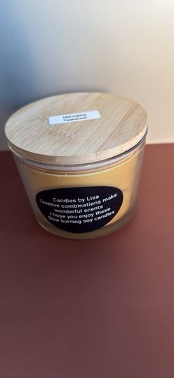 Homemade slow burning soy candle infused with essential oils