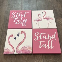 Limited too flamingo wall decor