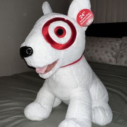 NWT Target 24” Bullseye Plush Dog Huge and Super Cute! LIMITED Edition