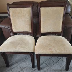 2  Solid Wood Chairs For $29