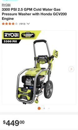 3300 PSI 2.5 GPM Cold Water Gas Pressure Washer with Honda GCV200 Engine