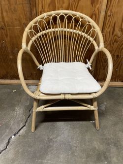 bali & pari Benicia White and Natural Brown Dining Chair