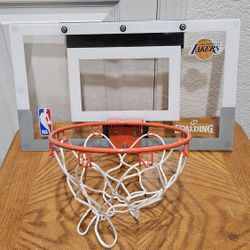 NBA SPAULDING LAKERS MINI DOOR BASKETBALL HOOP MANCAVE