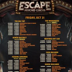 Escape From Wonderland 2025. Two VIP Tickets. Will Call Only.