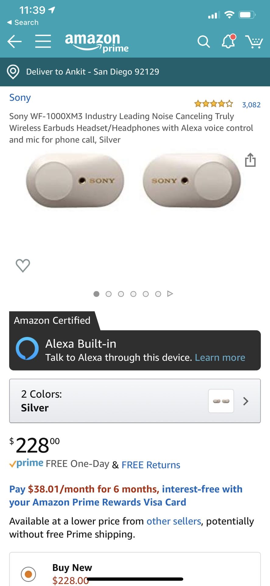 Month Trial Amazon Prime Membership Offer For Students Sony WF - Main Image