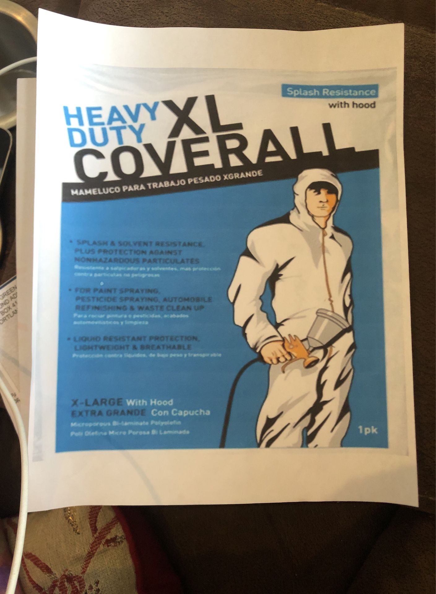 Heavy Duty XL Coveralls With Hood