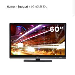 60” LED Sharp 120hz TV