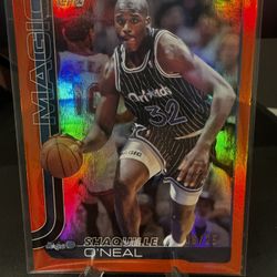 2025-26 Topps Basketball Shaquille O’Neal True Orange /25 Orlando Magic #260