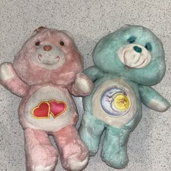 Vintage 1983 Carebears Kenner Bedtime & Love A Lot Bear 