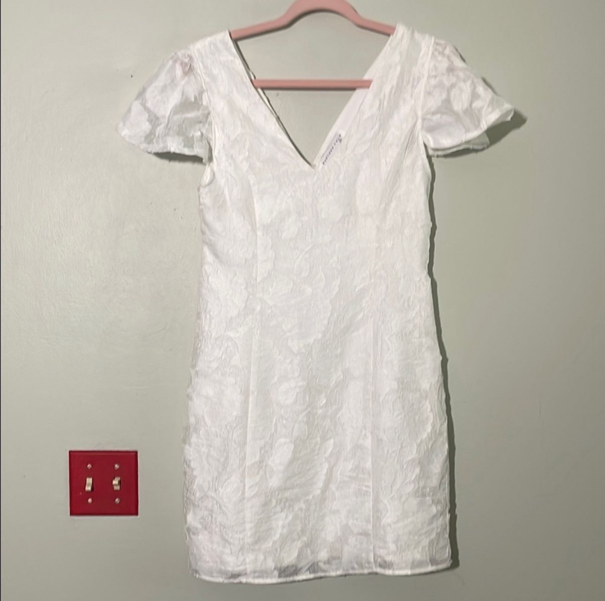 Anthropologie Endless Rose White Dress Medium