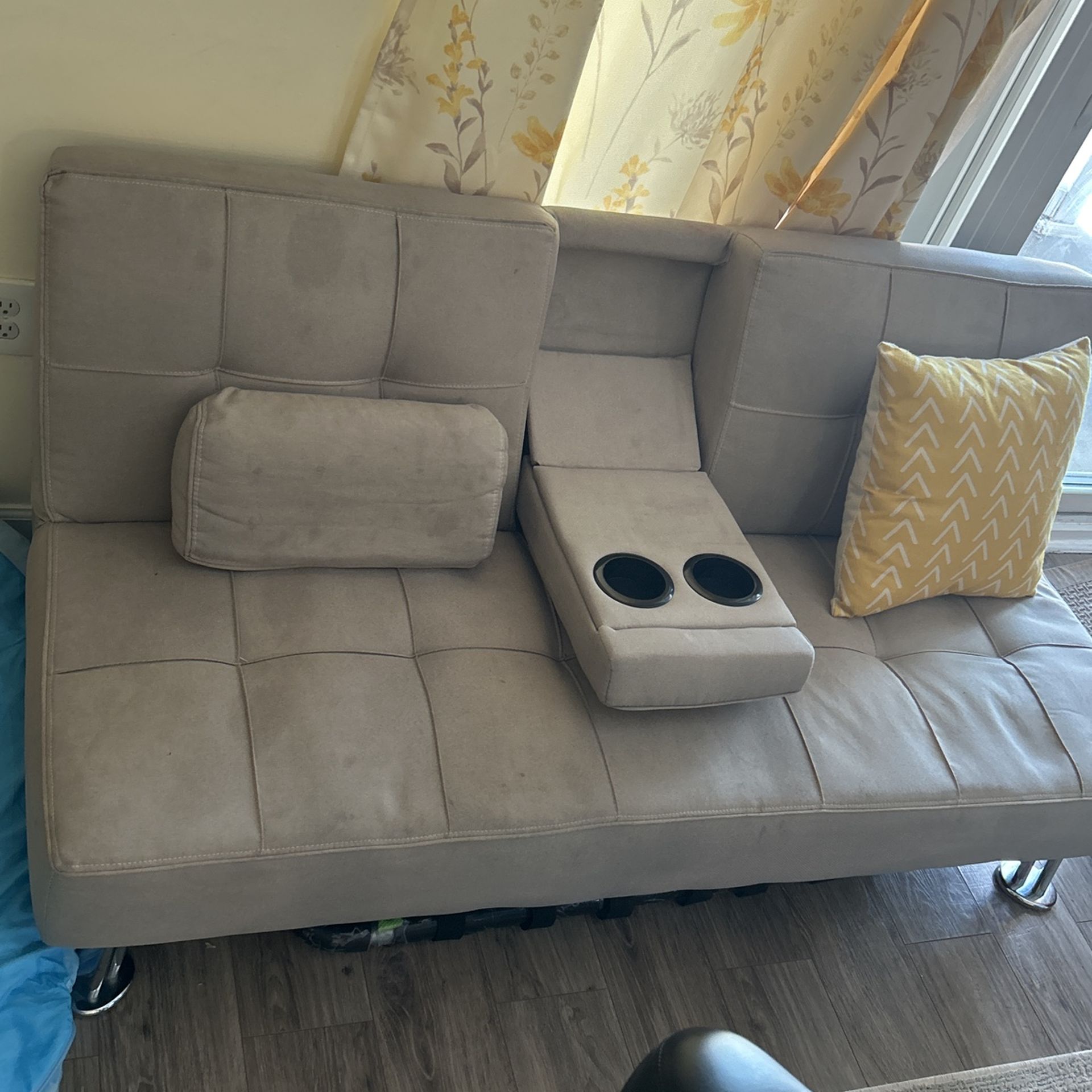 Fabric Couch Sleeper Recliner Bed