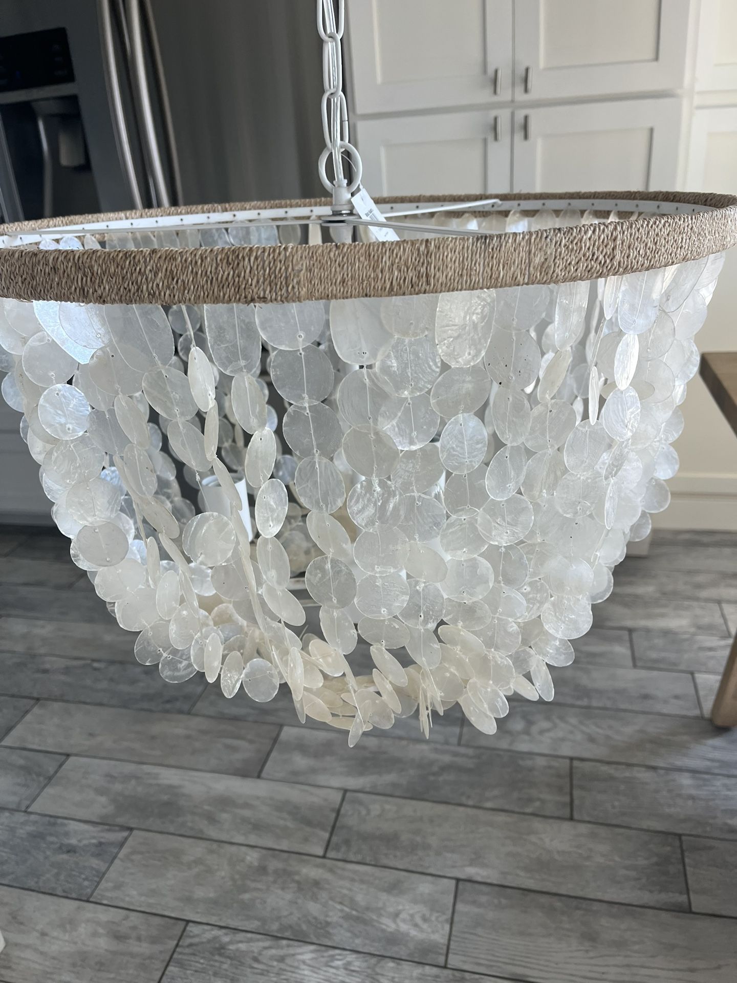 Capiz Light Fixture Chandelier