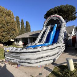 Double lane 18ft water slide for sale / inflatable / jumper / bounce house / Brincolin waterslide.