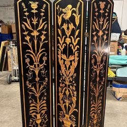 Beautiful Gold And Black Room Divider