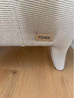 Authentic Fendi Casa Designer Lounge Accent Chair – Beige – Excellent Condition