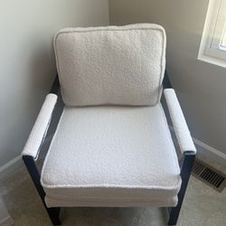 Plush Sherpa Beige Accent Chair